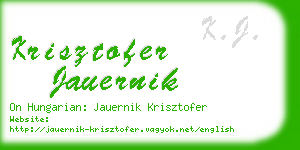 krisztofer jauernik business card